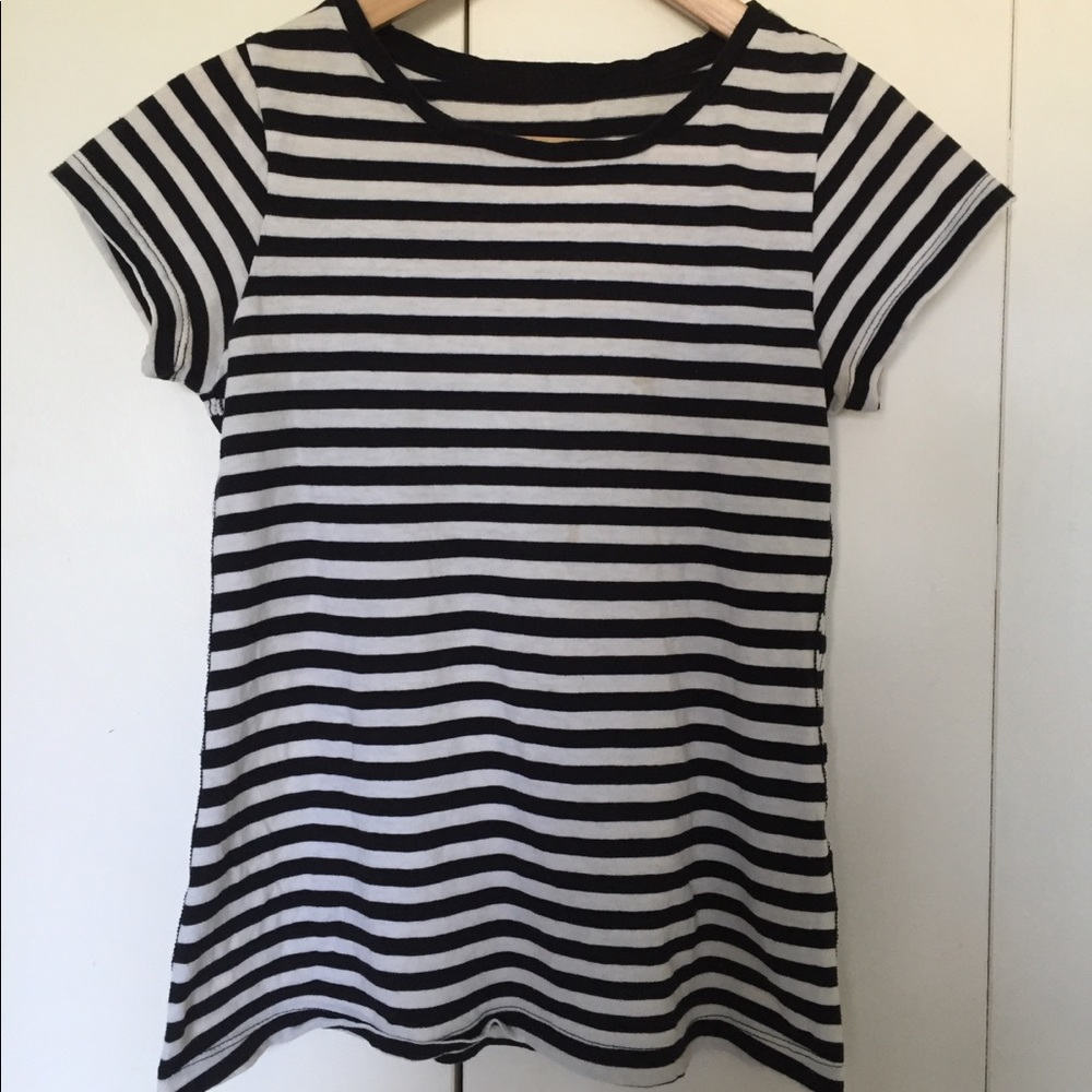 H&M Black and White Striped Shirt
